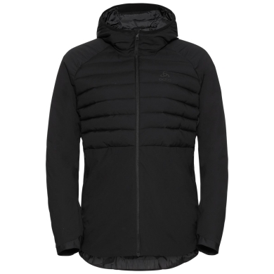 Odlo Winter Jacket Ascent S-Thermic Mid with Hood (Insulated Jacket, Windproof, Breathable) Black Women